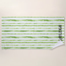 Grüne Streifen Strandtuch