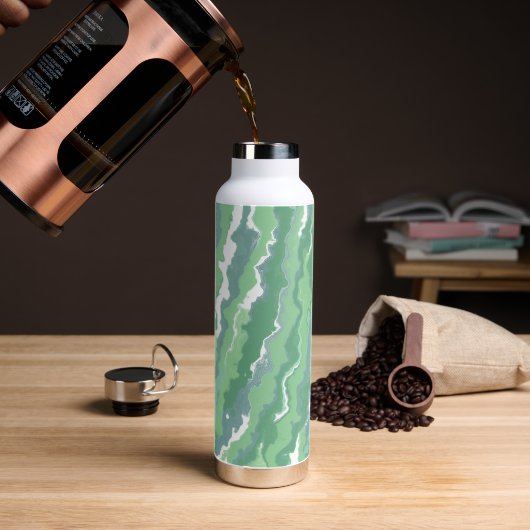 Grüne Streifen Trinkflasche (Kaffee)