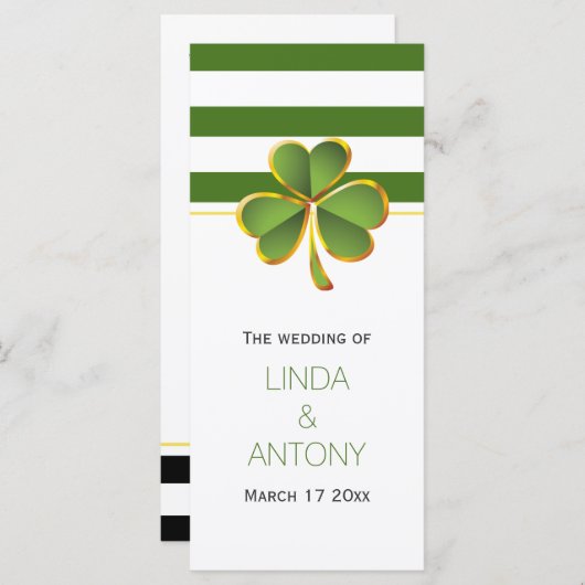 Grüne Streifen und Kleeblatt Programm (Vorne/Hinten)