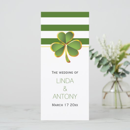 Grüne Streifen und Kleeblatt Programm (Stehend Vorderseite)