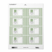 Grüne Streifen und kurvenförmige Rahmen und Logos (Vorne)