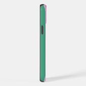 Grüne Streifen und weiche rosa iPhone 15 Plus Hüll Hülle (Rechte Seite)