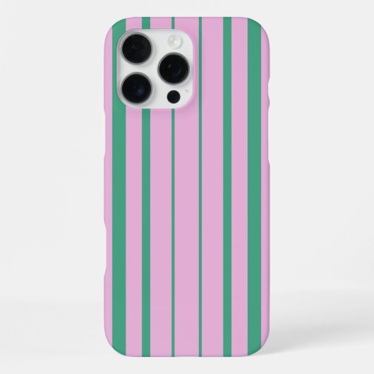 Grüne Streifen und weiche rosa iPhone 16 Pro Max H Hülle (Rückseite)