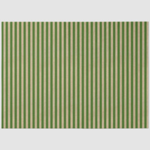 Grüne Streifen Vintage Kraft Braun Weihnachten Seidenpapier