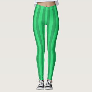 Grüne Streifen Wassermelone Joker Halloween Kost Leggings