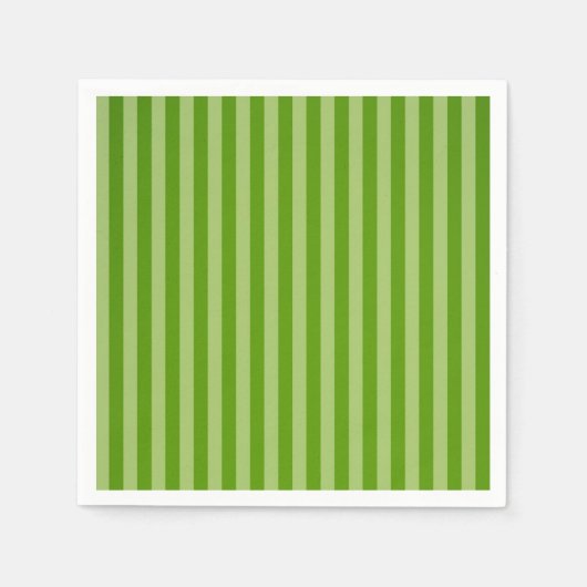 Grüne Streifen Weihnachten Serviette (Vorderseite)