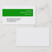 Grüne Streifen weiße Hintergrundkarte Visitenkarte (Vorne/Hinten)