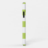 Grüne Streifen, weiße Streifen, gestreiftes Muster Case-Mate iPhone Hülle (Hinten/Rechts)