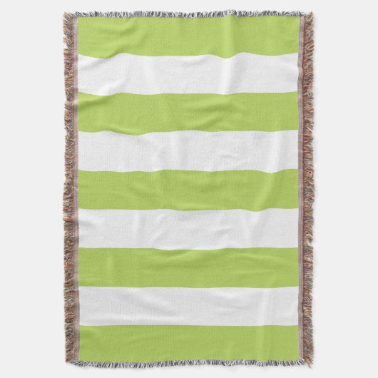 Grüne Streifen, weiße Streifen, gestreiftes Muster Decke (Vorderseite Vertikal)