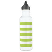 Grüne Streifen, weiße Streifen, gestreiftes Muster Edelstahlflasche (Rechts)