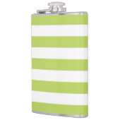 Grüne Streifen, weiße Streifen, gestreiftes Muster Flachmann (Links)