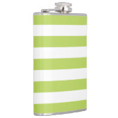 Grüne Streifen, weiße Streifen, gestreiftes Muster Flachmann (Rechts)