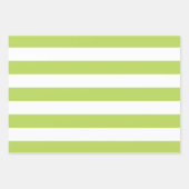 Grüne Streifen, weiße Streifen, gestreiftes Muster Geschenkpapier Set (Vorderseite 3)