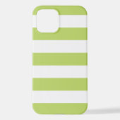 Grüne Streifen, weiße Streifen, gestreiftes Muster iPhone Hülle (Rückseite)