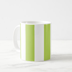Grüne Streifen, weiße Streifen, gestreiftes Muster Kaffeetasse