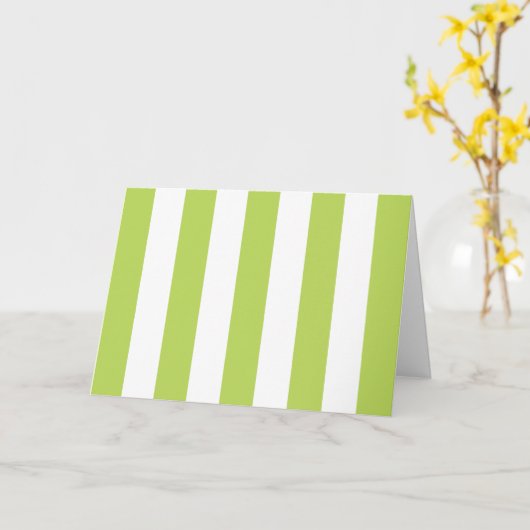 Grüne Streifen, weiße Streifen, gestreiftes Muster Karte (Gelbe Blume)