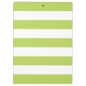 Grüne Streifen, weiße Streifen, gestreiftes Muster Klemmbrett (Rückseite)