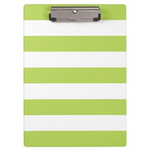 Grüne Streifen, weiße Streifen, gestreiftes Muster Klemmbrett (Vorderseite)