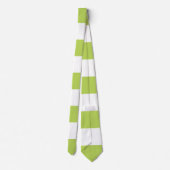Grüne Streifen, weiße Streifen, gestreiftes Muster Krawatte (Rückseite)