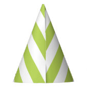 Grüne Streifen, weiße Streifen, gestreiftes Muster Partyhütchen (Rückseite)