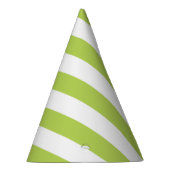 Grüne Streifen, weiße Streifen, gestreiftes Muster Partyhütchen (Rechts)