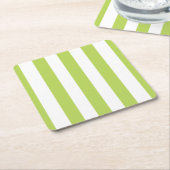 Grüne Streifen, weiße Streifen, gestreiftes Muster Rechteckiger Pappuntersetzer (angewinkelt)