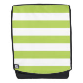 Grüne Streifen, weiße Streifen, gestreiftes Muster Rucksack (Vorderseite)