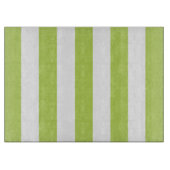 Grüne Streifen, weiße Streifen, gestreiftes Muster Schneidebrett (Vorderseite)
