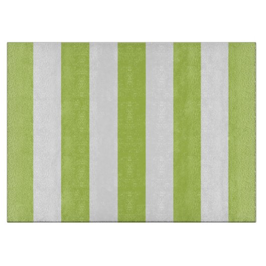 Grüne Streifen, weiße Streifen, gestreiftes Muster Schneidebrett (Vorderseite)