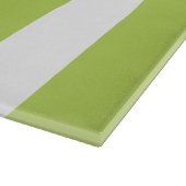 Grüne Streifen, weiße Streifen, gestreiftes Muster Schneidebrett (Ecke)