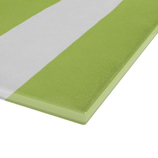 Grüne Streifen, weiße Streifen, gestreiftes Muster Schneidebrett (Ecke)