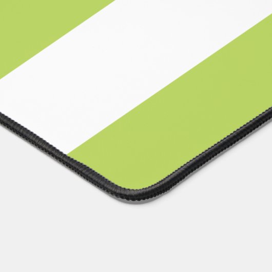 Grüne Streifen, weiße Streifen, gestreiftes Muster Schreibtischunterlage (Ecke)