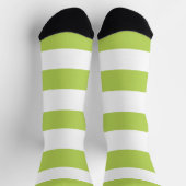 Grüne Streifen, weiße Streifen, gestreiftes Muster Socken (Oben)