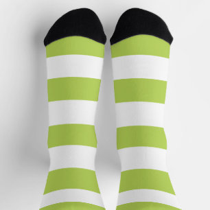 Grüne Streifen, weiße Streifen, gestreiftes Muster Socken
