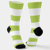 Grüne Streifen, weiße Streifen, gestreiftes Muster Socken (Gewinkelt)