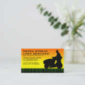 grüne Streifenrasendienstleistungen Visitenkarte (Stehend Vorderseite)