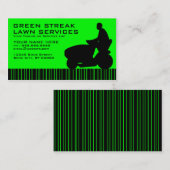 grüne Streifenrasendienstleistungen Visitenkarte (Vorne/Hinten)