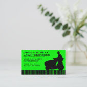 grüne Streifenrasendienstleistungen Visitenkarte (Stehend Vorderseite)