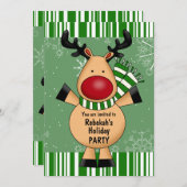 Grüne Strickpartei Einladung (Vorne/Hinten)