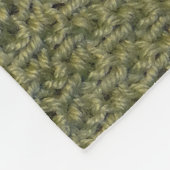 Grüne Strickstoffe: nahe Textur Fleecedecke (Ecke)