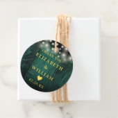 Grüne String Lights Rustic Wood Boho Barn Wedding Geschenkanhänger (Beispiel)