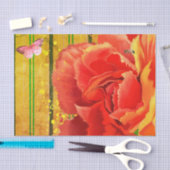 GRÜNE STRIPEN BIETEN ZERBÄCK MIT POPPY SEIDENPAPIER (Handwerk)