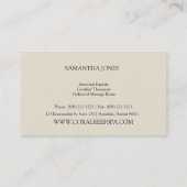 Grüne Succulents-modernes Chic Visitenkarte (Rückseite)