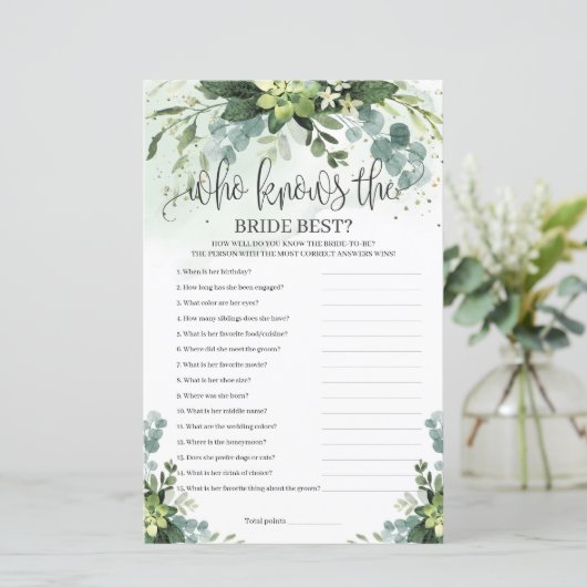 Grüne sukkulent, der die Braut besten Spiel kennt (Stehend Vorderseite)