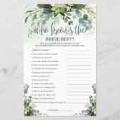 Grüne sukkulent, der die Braut besten Spiel kennt (Vorderseite)