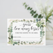 Grüne Sukkulent Wie viele Küsse im Glas Begleitkarte (Stehend Vorderseite)