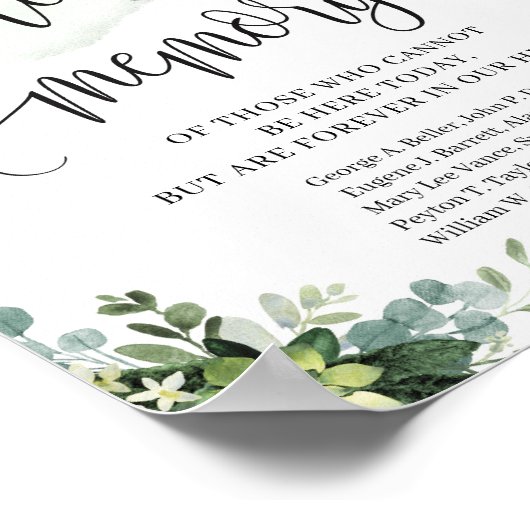 Grüne sukkulente Hobby in liebevollem Erinnerungsz Poster (Ecke)