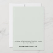 Grüne Sukkulente Hochzeit Speichern Sie das Datum  Save The Date (Rückseite)