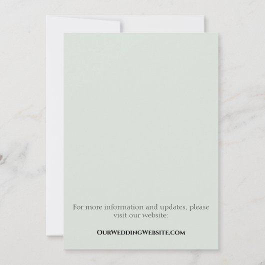 Grüne Sukkulente Hochzeit Speichern Sie das Datum  Save The Date (Rückseite)