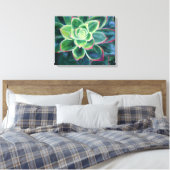 Grüne Sukkulente Kunstmalerei Leinwanddruck (Insitu (Schlafzimmer))